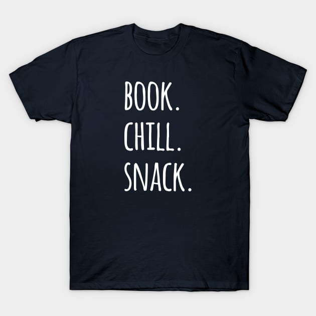 Nerd Squad Book Chill Snack T-Shirt by notami